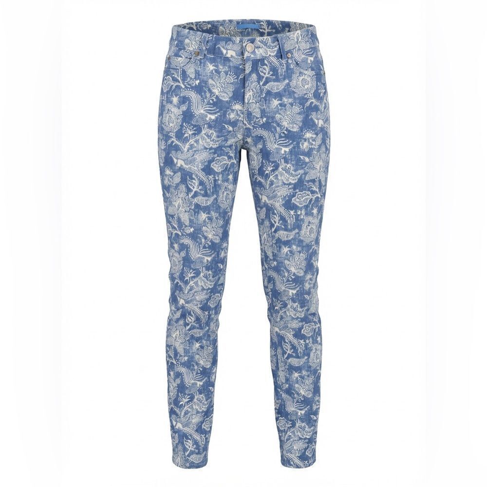 J. McLaughlin women’s Blue and White Floral Pants size 8